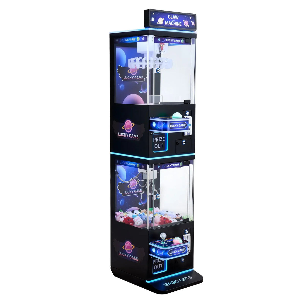VEVOR Claw Crane Machine, Medium-Sized Arcade Game Machine with Claw + Grabber Double-Layer, Light & Sound, Toy Candy Grabber Prize Dispenser Vending Toy, for Commercial Home Cinema, Black Purple - View 10