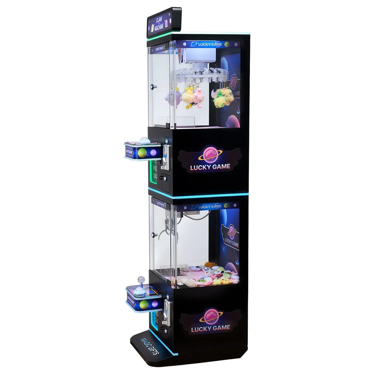VEVOR Claw Crane Machine, Medium-Sized Arcade Game Machine with Claw + Grabber Double-Layer, Light & Sound, Toy Candy Grabber Prize Dispenser Vending Toy, for Commercial Home Cinema, Black Purple - View 9