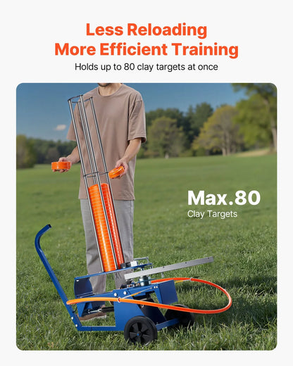 VEVOR Clay Target Thrower 75-80 Clays Pigeon Thrower Automatic Clays Launcher - View 2