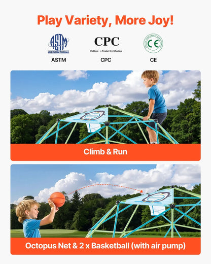 VEVOR Climbing Dome 10FT Geometric Dome Climber Jungle Gym 1000LBS Max Loading - View 3