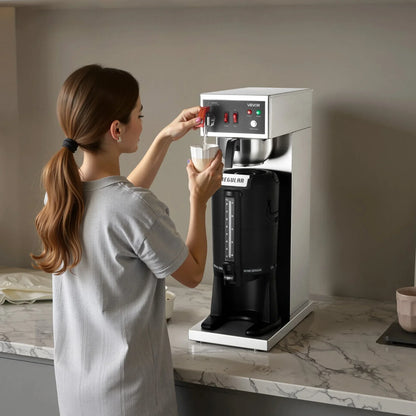 VEVOR Commercial Drip Coffee Maker, 16-17 Cups Machine with 2.5 L Thermal Carafe, Keep Warm for 4 Hours, Stainless Steel Brewer with Auto Water Filling, for Restaurant, Office, Coffee Shop & Home - View 7