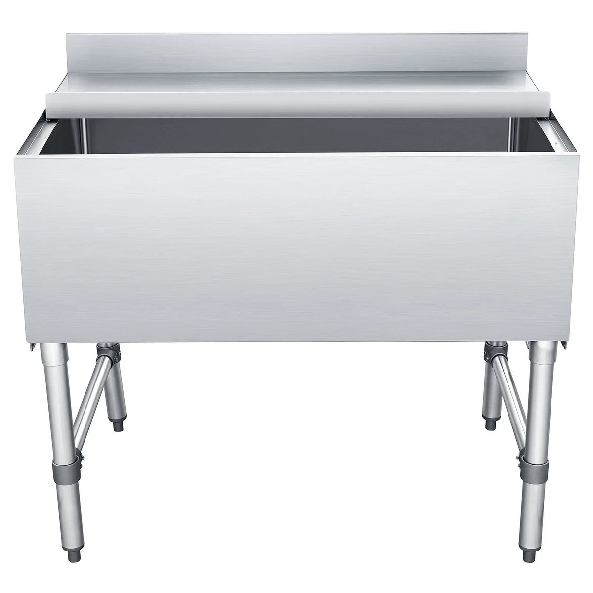 VEVOR Commercial Ice Bin, 134.7 Qt Max Capacity, 36 x 24 x 33 Inch Stainless Steel Ice Chest with Sliding Lid, 24H Long-Lasting Insulation, Cooler Cart Cocktail Unit for Bar Restaurant Pub, NSF - View 10