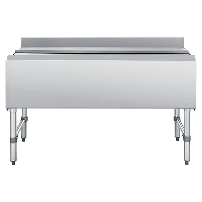 VEVOR Commercial Ice Bin, 137.4 Qt Max Capacity, 48 x 19 x 33 Inch Stainless Steel Ice Chest with Sliding Lid and Bottle Holders, Cooler Cart Cocktail Unit for Bar Restaurant Pub, NSF Certified - View 10