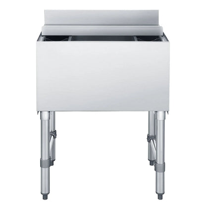 VEVOR Commercial Ice Bin, 65.1 Qt Max Capacity, 24 x 19 x 33 Inch Stainless Steel Ice Chest with Sliding Lid and Bottle Holders, Cooler Cart Cocktail Unit for Bar Restaurant Pub, NSF Certified - View 10