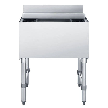 VEVOR Commercial Ice Bin, 82.9 Qt Max Capacity, 30 x 19 x 33 Inch Stainless Steel Ice Chest with Sliding Lid and Bottle Holders, Cooler Cart Cocktail Unit for Bar Restaurant Pub, NSF Certified - View 9