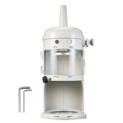 VEVOR Commercial Ice Shaver Crusher, 220lbs/hr Electric Fluffy Ice & Snow Cone Machine, 250W 1500RPM Tabletop Fluffy Shaved-Ice Machine for Parties Events Snack Bar, Home and Commercial Use (White) - View 8