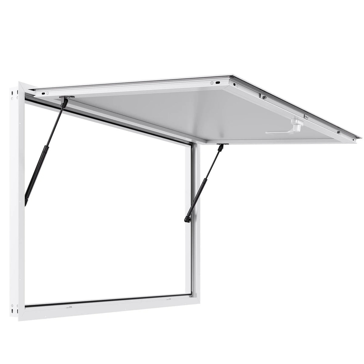 VEVOR Concession Window 53x33 in, Aluminum Alloy Frame Service Window for Food Truck, Up to 85 Degrees Stand Serving Window with Awning Door and Drag Hook, Rainwater Resistant for Concession Trailers - View 8