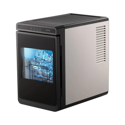 VEVOR Countertop Ice Maker, 22 lbs per Day, Self-Cleaning Portable Machine with Tong, Drawer-Style Ice Access, Ice-Making Machine with Large Square Cubes, for Home, Kitchen, Office, Bar & Party - View 8