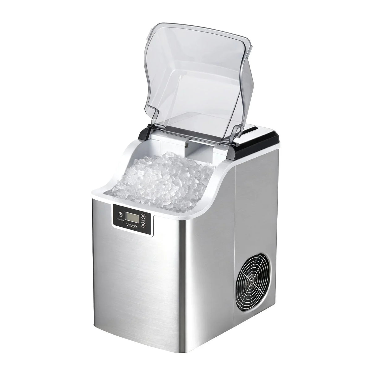 VEVOR Countertop Ice Maker, 44 lbs per Day, Self-Cleaning Portable Machine with Scoop, 4 lbs Ice-Storage Basket, Nugget Ice-Making Machine with Chewable Ices for Home, Kitchen, Office, Bar & Party - View 9