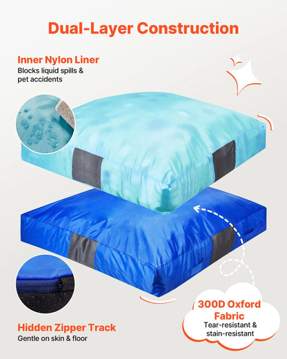 VEVOR Crash Pad, 5 x 5 ft Crash Pad for Kids Sensory with Foam Blocks and Washable Cover, Large Soft Foam Landing Zone Giant Pillow Mat, Sensory Room Equipment for Children Jumping, Relaxing & Play - View 3