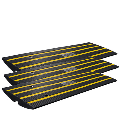 VEVOR Curb Ramp, 3 Pack Rubber Driveway Ramps, Heavy Duty 33069 lbs Weight Capacity Threshold Ramp, 2.6-inch High Curbside Bridge Ramps for Loading Dock Garage Sidewalk, Expandable Full Ramp Set - View 9