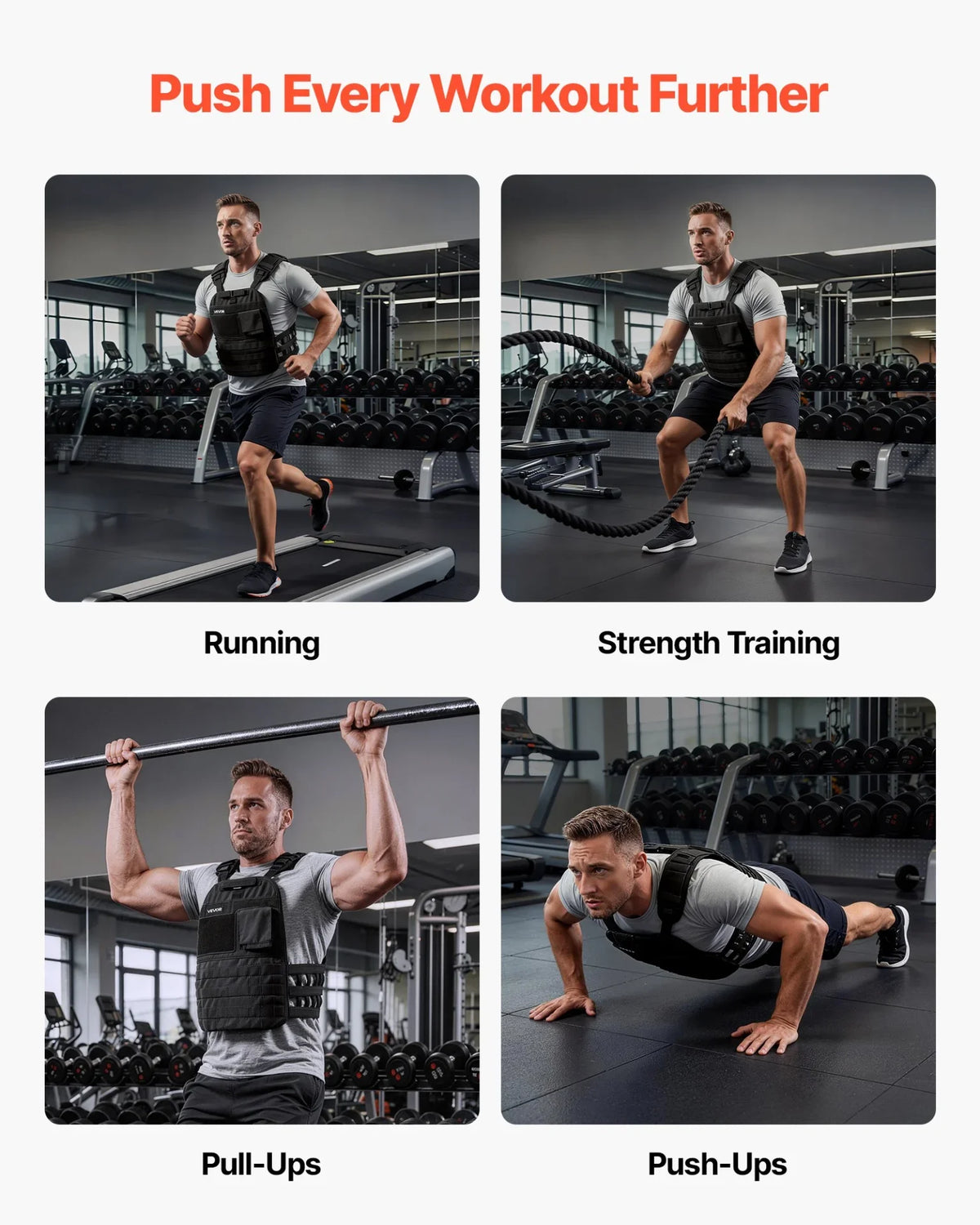 VEVOR Curved Weight Vest Plates, 5.75 LB Pairs, Premium Steel Tactical Weighted Plates for Vest, Ergonomic Design, for Strength Endurance Training, Running, Jogging, Fitness, Heavy Workouts - View 5
