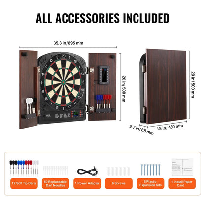 VEVOR Dartboard and Cabinet Set Complete with All Accessories Easy Assembly - View 4