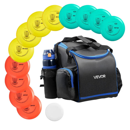 VEVOR Disc Golf Set with 12 Discs Mini Disc Marker and Portable Starter Bag - View 9