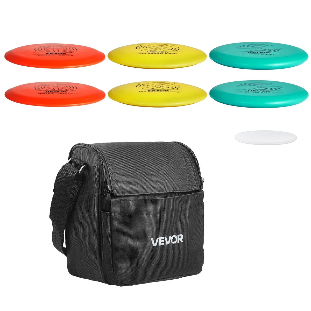 VEVOR Disc Golf Set with 6 Discs Mini Disc Marker and Portable Starter Bag - View 10