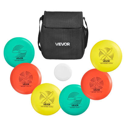 VEVOR Disc Golf Set with 6 Discs Mini Disc Marker and Portable Starter Bag - View 9