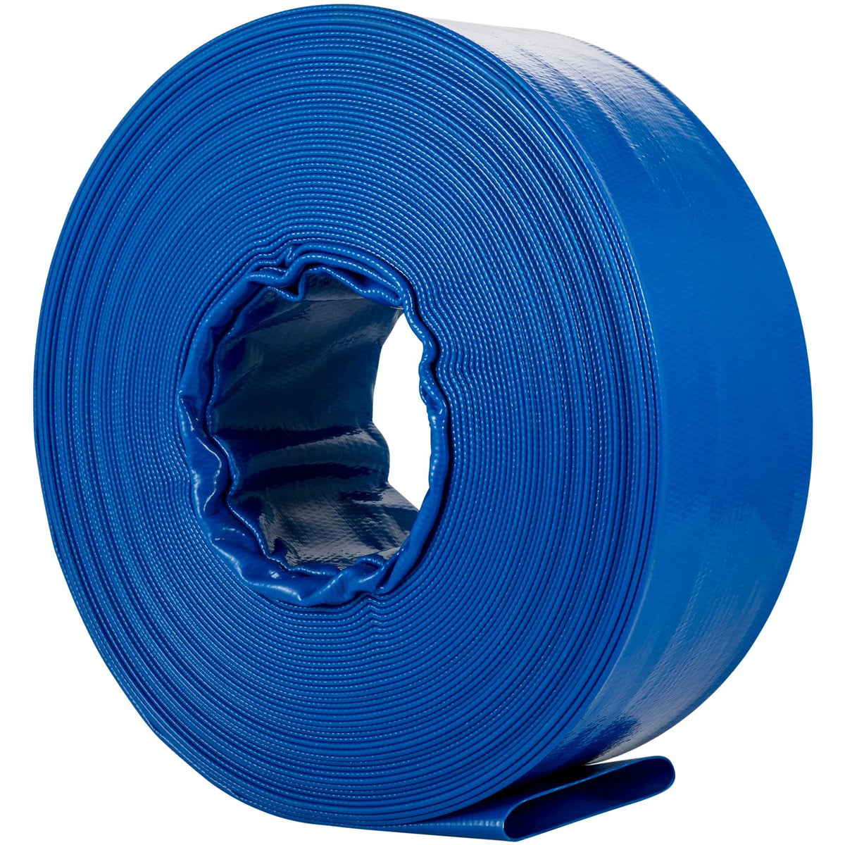 VEVOR Discharge Hose, 4" x 105', PVC Lay Flat Hose, Heavy Duty Backwash Drain Hose with Clamps, Weather-proof & Burst-proof, Ideal for Swimming Pool & Water Transfer, Blue - View 10