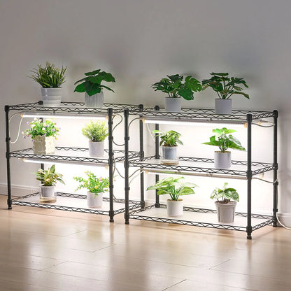 VEVOR DIY Plant Shelf with Grow Lights, 71 in Tall Indoor Plant Stand with Wheels, 192W 5000K Full Spectrum Grow Lights, Heavy Duty Metal Plants Display Rack, Flower Pot Holder for Seed Starting - View 7