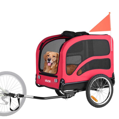 VEVOR Dog Bike Trailer Pet Bicycle Trailer Cat Carrier 100 lbs Water Resistant