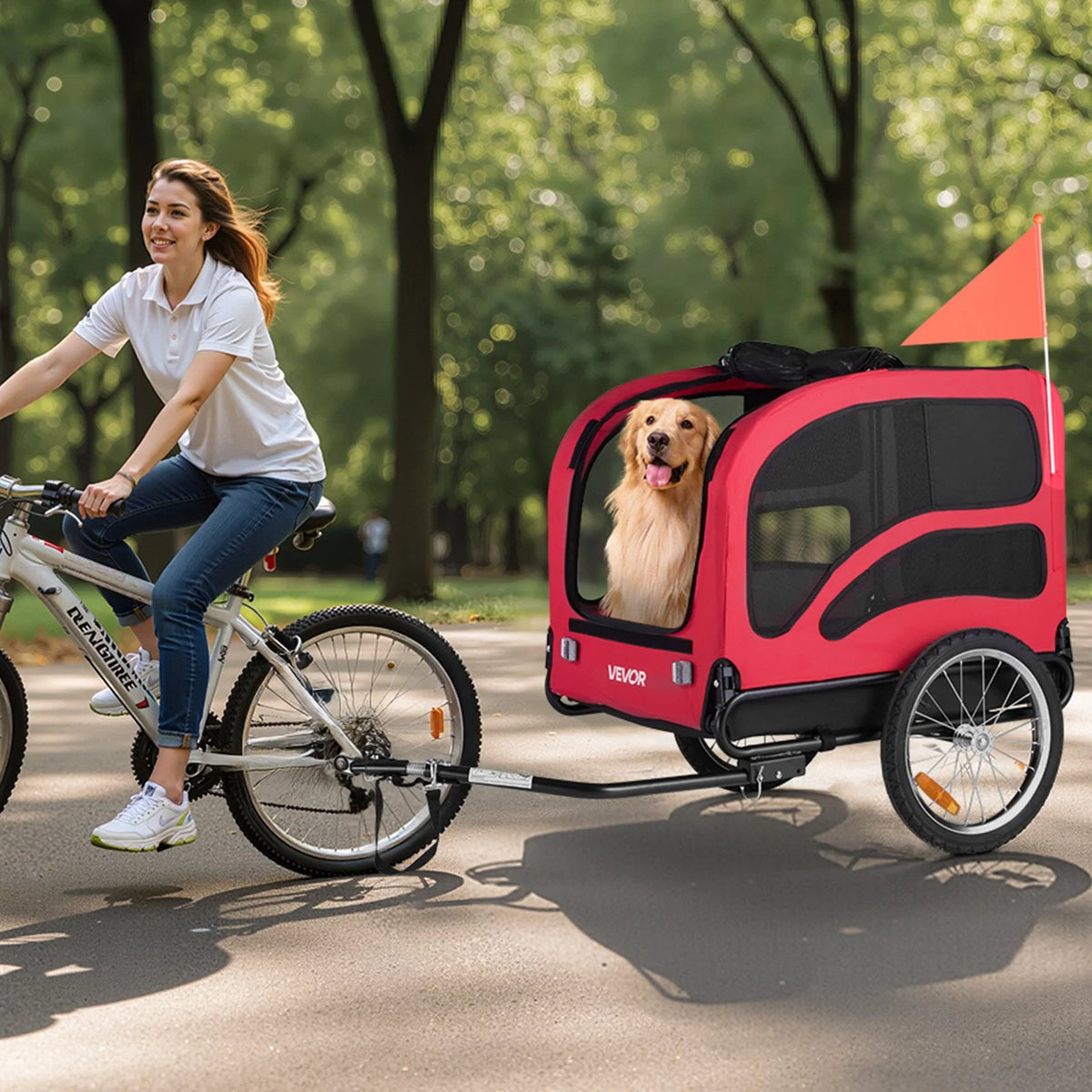 VEVOR Dog Bike Trailer Pet Bicycle Trailer Cat Carrier 100 lbs Water Resistant - View 7