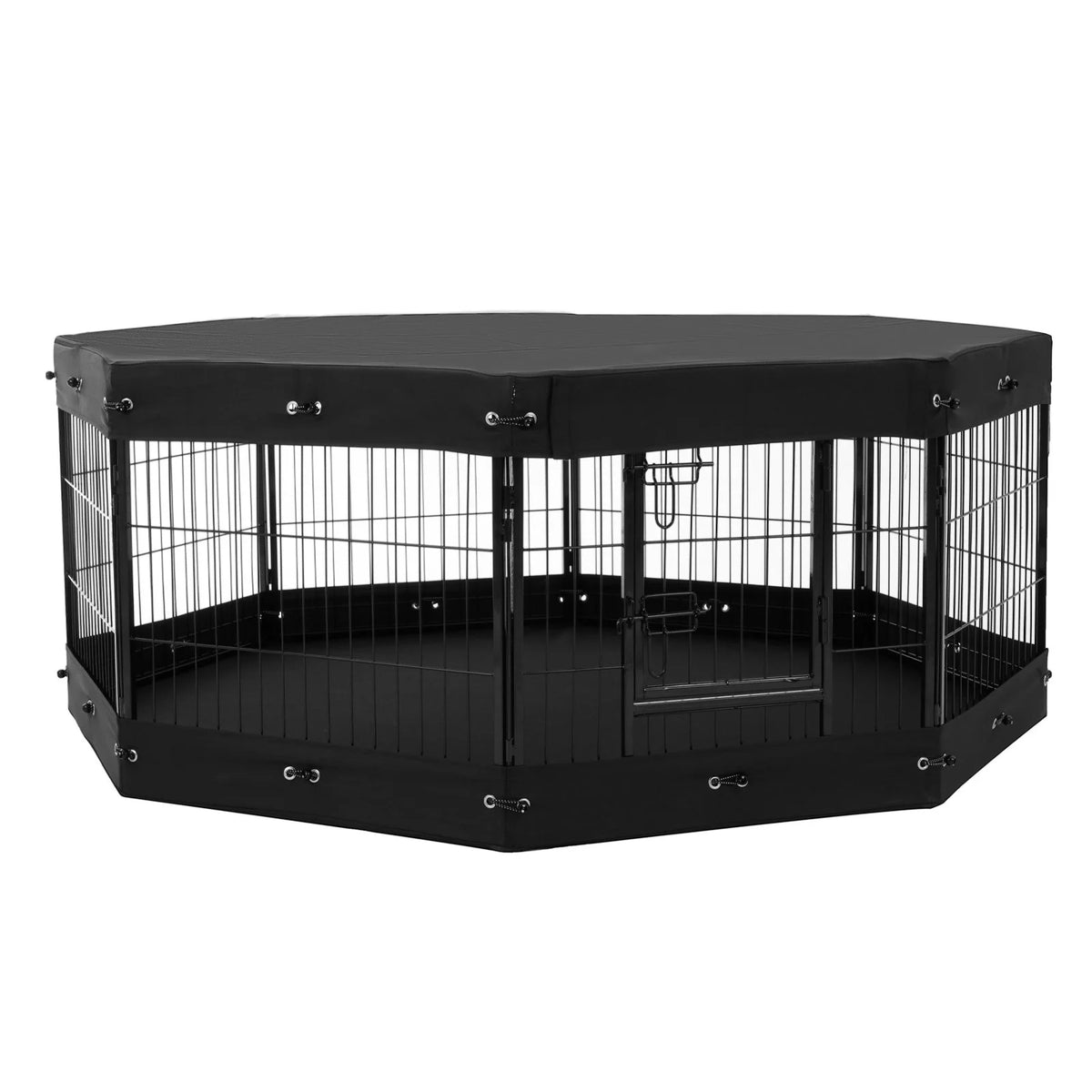 VEVOR Dog Playpen, 8 Pcs 24 x 24 in Panels Foldable Metal Pet Exercise Pen, Dog Fence Indoor and Outdoor Pen with Door, Storage Bag, Top Cover and Bottom Pad, for Dogs, Cats and Other Small Animals - View 8