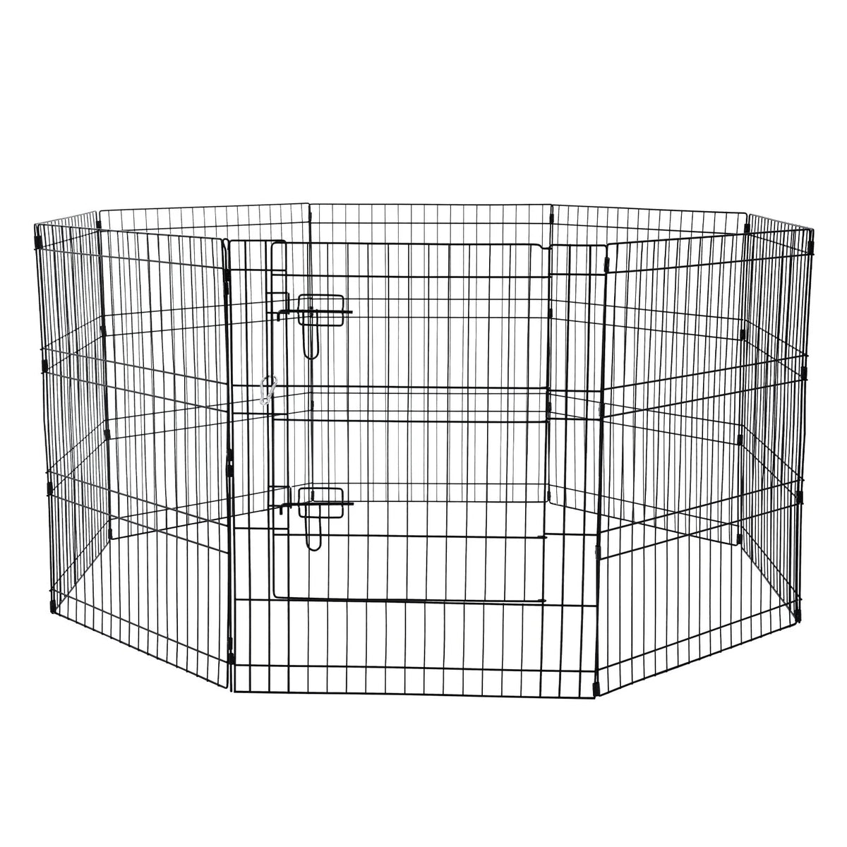VEVOR Dog Playpen, 8 Pcs 30"H x 24"W Panels Foldable Metal Pet Exercise Pen, Dog Fence Indoor and Outdoor Pen with Door, Bottom Pad and Top Cover, Pet Playpen for Dogs, Cats, Other Small Animals - View 10