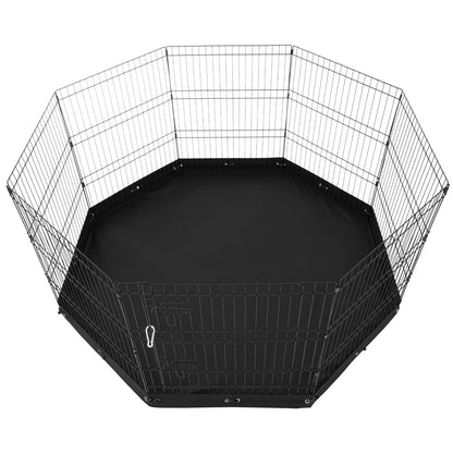 VEVOR Dog Playpen, 8 Pcs 30"H x 24"W Panels Foldable Metal Pet Exercise Pen, Dog Fence Indoor and Outdoor Pen with Door, 600D Oxford Fabric Bottom Pad, Pet Playpen for Dogs, Cats, Other Small Animals - View 9