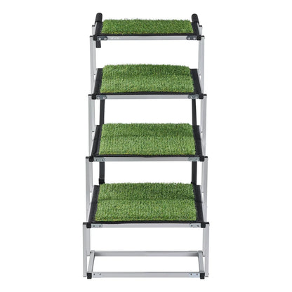 VEVOR Dog Stairs for Car, 4 Steps Extra Wide Foldable Dog Ramp for Large Dogs with Non-Slip Surface, Portable Lightweight Pet Stairs Ladder for Car, SUV, Truck, High Bed, Sofa, Support up to 200 lbs - View 9