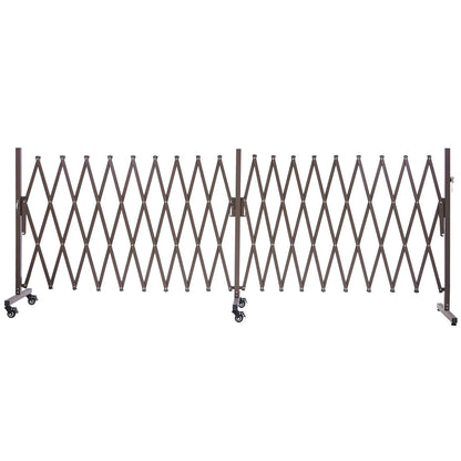 VEVOR Double Expandable Barricades, 20FT Expandable Safety Barrier, Flexible Mobile Barricade with Locking Casters, Portable Folding Security Gate Metal Traffic Fence for Patio Garden Stairway - View 10