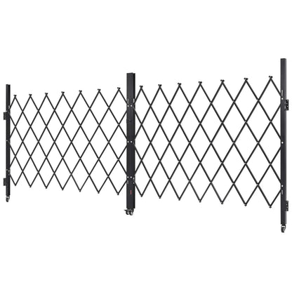VEVOR Double Folding Security Gate, Lockable Scissor Gate with 360° Swivel Casters, Outdoor Barricade Steel Retractable Gates, for Entry Security, Garage, Warehouse & Pool, 129.92 x 63.19 in (W x H) - View 8