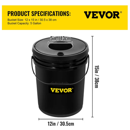 VEVOR DWC Hydroponic System, 5 Gallon 4 Buckets, Deep Water Culture Growing Bucket, Hydroponics Grow Kit with Pump, Air Stone and Water Level Device, for Indoor/Outdoor Leafy Vegetables - View 6