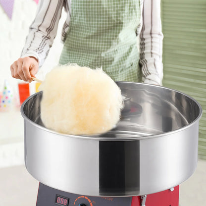VEVOR Electric Cotton Candy Machine, 1000W Candy Floss Maker, Commercial Cotton Candy Machine with Stainless Steel Bowl, and Sugar Scoop, Perfect for Home Kids Birthday, Family Party (Red) - View 7