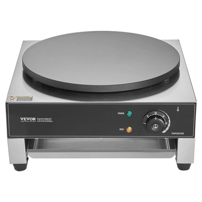 VEVOR Electric Crepe Maker, 16-Inch Commercial Crepe Machine, 1700W Flat Plate Crepe Griddle, Nonstick Stainless Steel Pancake Making Machine, Desktop Circular Cereals Pancake Stove with Temp Control - View 10