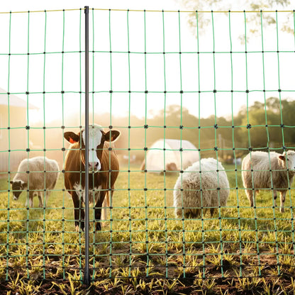VEVOR Electric Fence Netting, 42 in (H) x 164 ft (L), PE Net Fencing with Posts & Double-Spiked Stakes, Utility Portable Electric Fence for Pigs, Cows, Sheep, Deer, Used in Backyards, Farms, Ranches - View 17