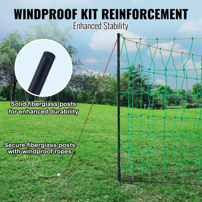 VEVOR Electric Fence Netting, 42 in (H) x 164 ft (L), PE Net Fencing with Posts & Double-Spiked Stakes, Utility Portable Electric Fence for Pigs, Cows, Sheep, Deer, Used in Backyards, Farms, Ranches - View 2