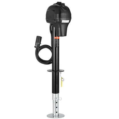 VEVOR Electric Trailer Jack, 3500 lbs, Heavy Duty RV Electric Power Tongue Jack with 7-pin Connector, Manual Crank Handle & Weatherproof Jack Cover, 9.5"-27.5" Lift, for Trailers, Campers & RVs, Black - View 8