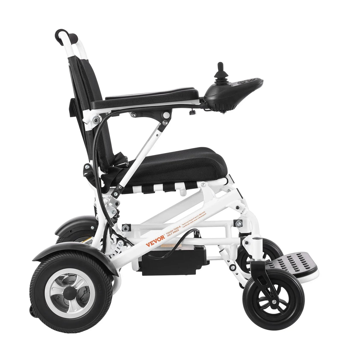 VEVOR Electric Wheelchair for Adults Seniors, 300 lbs Weight Capacity, 17.7 in Width Lightweight Foldable Motorized Power Wheelchairs, UP to 12.5 Miles Range All Terrain Aluminum Alloy Chair - View 10