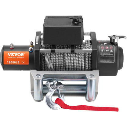 VEVOR Electric Winch, 18,000 lb, 12V DC Truck Winch with Φ7/16 in x 85 ft Steel Cable Roller Fairlead Wireless & Wired Remote Control, IP55 Waterproof for Towing Off-Road SUV Jeep Truck Trailer Boat - View 8
