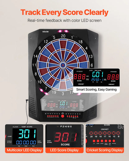 VEVOR Electronic Dartboard 13.5" Target Dartboard 45 Game Mode & 474 Variations - View 3