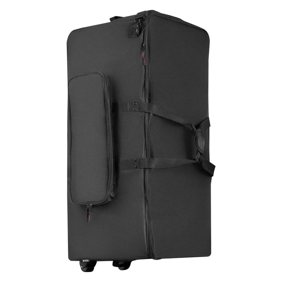 VEVOR Electronic Drum Kit Bag, 600D, Padded Drum Bag with Wheels, Large 36.2 x 16.5 x 16.1 in Interior, Lightweight Travel Case with Detachable Dividers, Multiple Pockets, for Electric Drums, Black - View 9