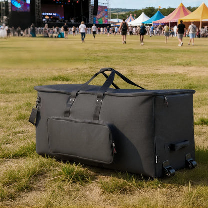 VEVOR Electronic Drum Kit Bag, 600D, Padded Drum Bag with Wheels, Large 36.2 x 16.5 x 16.1 in Interior, Lightweight Travel Case with Detachable Dividers, Multiple Pockets, for Electric Drums, Black - View 7