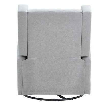 VEVOR Electronic Power Recliner and Swivel Glider, 250 lbs Weight Capacity Swivel Glider Recliner Chair with USB Port, Polyester Surface Swivel Rocker Recliner  for Living Room, Bedroom, Light Gray - View 9