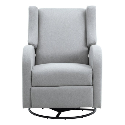 VEVOR Electronic Power Recliner and Swivel Glider, 250 lbs Weight Capacity Swivel Glider Recliner Chair with USB Port, Polyester Surface Swivel Rocker Recliner  for Living Room, Bedroom, Light Gray - View 8