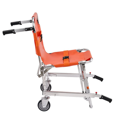 VEVOR EMS Stair Chair, 350 lbs Load Capacity, Foldable Aluminum Emergency Stair Climbing Wheelchair with 2 Wheels, Portable Stair Lift Chair Ambulance Firefighter Evacuation Use for Elderly, Disabled - View 10
