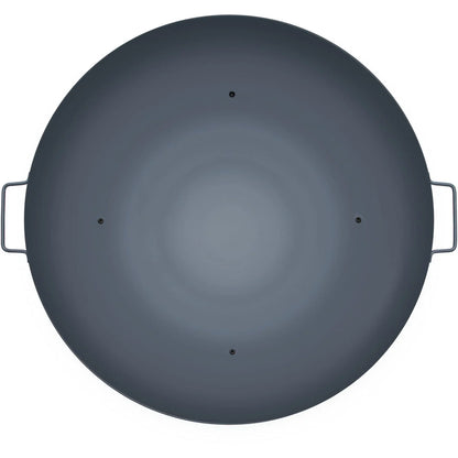 VEVOR Fire Pit Bowl, 34-Inch Diameter Round Carbon Steel Fire Bowl, Wood Burning for Outdoor Patios, Backyards & Camping Uses, with A Drain Hole, Portable Handles and A Firewood Stick, Black - View 10