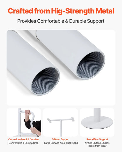 VEVOR Floor-to-Ceiling Transfer Pole, Tension Mounted Bathroom Grab Bar with Anti-Slip Curve Handle, 300 Lbs Capacity Security Pole for Elderly, Ideal Senior Safety Pole for 7-10 Ft Ceilings, White - View 5