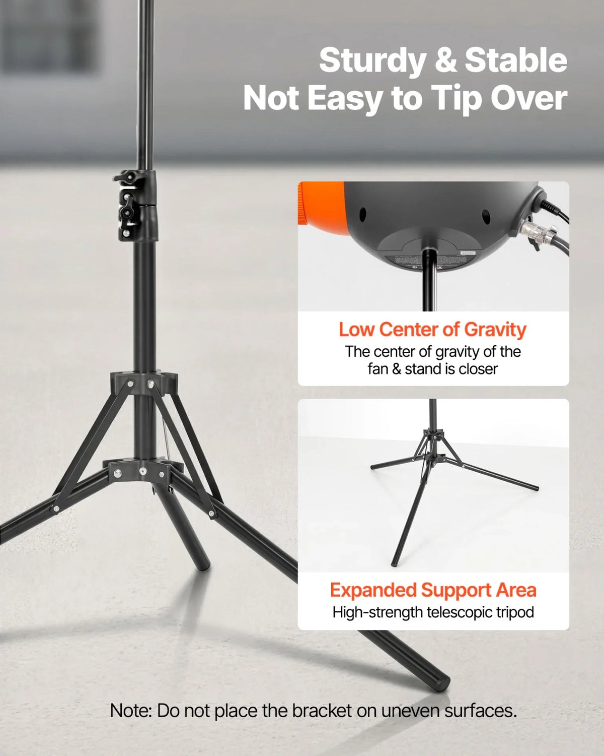 VEVOR Foam Machine, 115 W Party Foam Cannon, Portable Foam Maker with a Tripod Stand, Powerful Foam Party Machine, for Backyard, Pool, Outdoor Events, Birthdays, Celebrations and Party, Grey & Orange - View 4