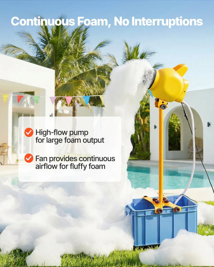 VEVOR Foam Machine, Adjustable Angle Control Foam Cannon Party Machine, Bubble Cannon with 37QT Water Tank, Stable Vertical Design, Dense Foams Maker for Gatherings, Celebrations & Party - View 2