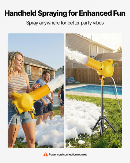 VEVOR Foam Machine, Handheld Spray Foam Cannon Party Machine, Bubble Cannon with Fan & Triangular Structure, Dense Foams Maker for Gatherings, Backyard, Celebrations & Party, Continuous Foams Output - View 2