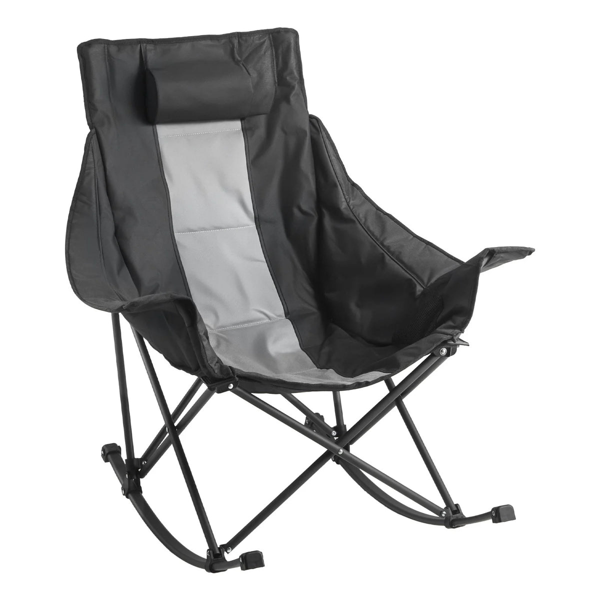 VEVOR Foldable Rocking Camping Chair Portable Rocker Chair with Cupholder Pocket